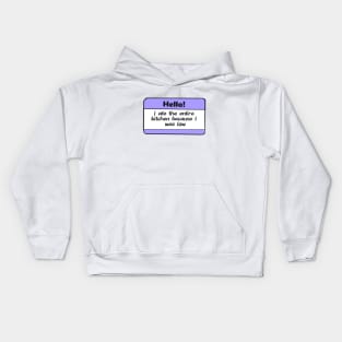 Diabetes Nametag - Lavender Kids Hoodie